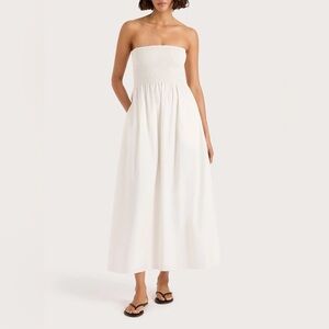 JAMIE MIDI DRESS WHITE - FAITHFULL THE BRAND